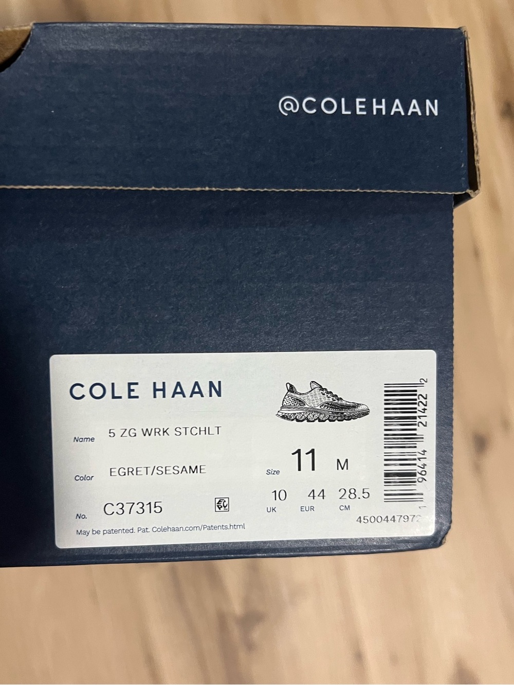 Cole Haan 5.ZEROGRAND WRK Sneaker Stitchlite in Beige (Egret / Sesame) Men’s 11 - Picture 7 of 9
